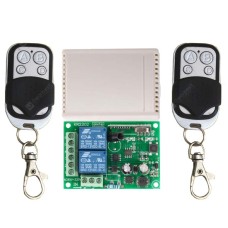 FYZ1130 AC 85V 110V 220V 2CH Relay Receiver Module + RF 433mHz 4-button Remote Control