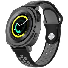 A1608 20mm Width Two-color Strap for Huami AMAZFIT Youth Version BIP Black Gray