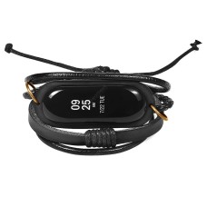 Leather Braided Replacement Wrist Strap for Xiaomi Mi Band 3