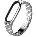 Three Beads Solid Replacement Steel Watch Strap for Xiaomi Mi Band 3
